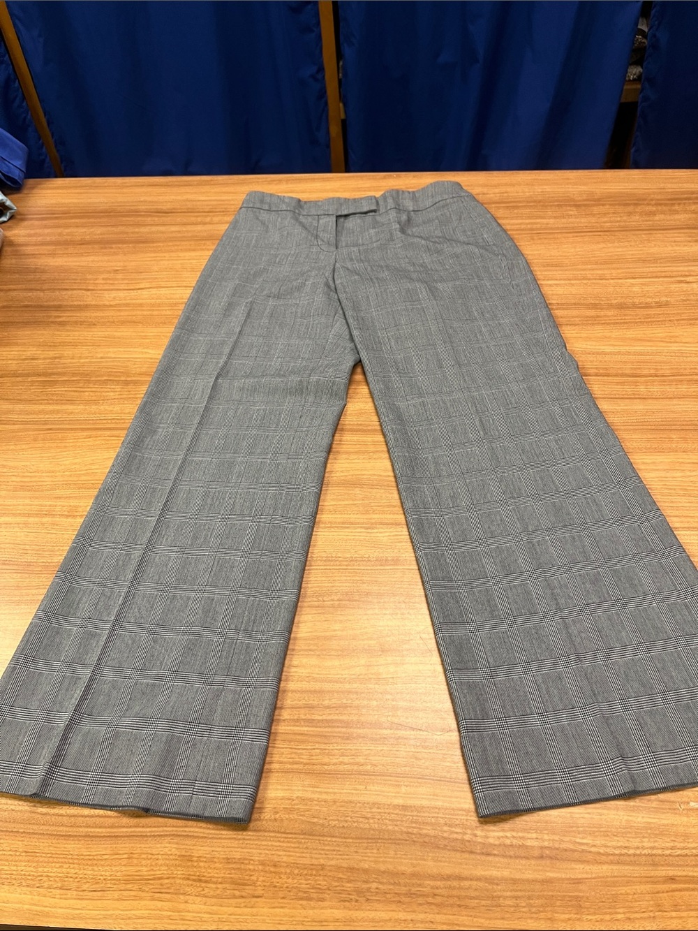 Evan Picone Black and Gray Glen Plaid Stretch Dress Pants